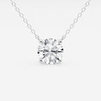 3 CT Lab-Grown Diamond Solitaire Pendant — 14K Gold