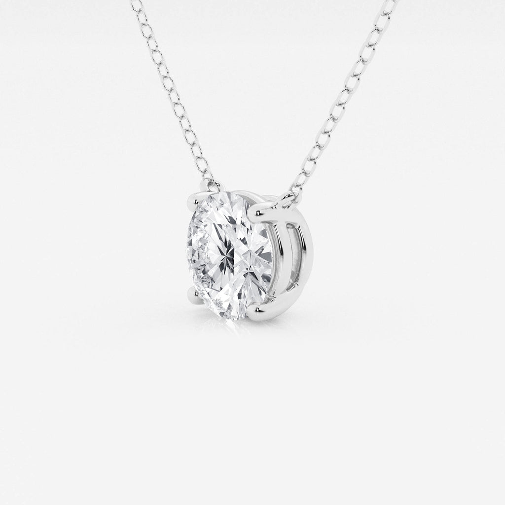 3 CT Lab-Grown Diamond Solitaire Pendant — 14K Gold