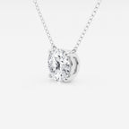 3 CT Lab-Grown Diamond Solitaire Pendant — 14K Gold