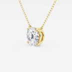 3 CT Lab-Grown Diamond Solitaire Pendant — 14K Gold