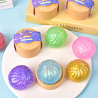 Mini Squishy Dumpling Fidget Toy — Glitter Steamer Bun