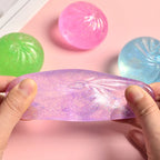 Mini Squishy Dumpling Fidget Toy — Glitter Steamer Bun