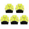 Safety Main 05LWJYB Hi-Vis Yellow/Black Jacket — Class 3, 5-Pack
