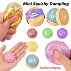 Mini Squishy Dumpling Fidget Toy — Glitter Steamer Bun