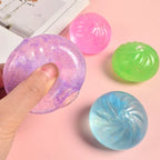 Mini Squishy Dumpling Fidget Toy — Glitter Steamer Bun
