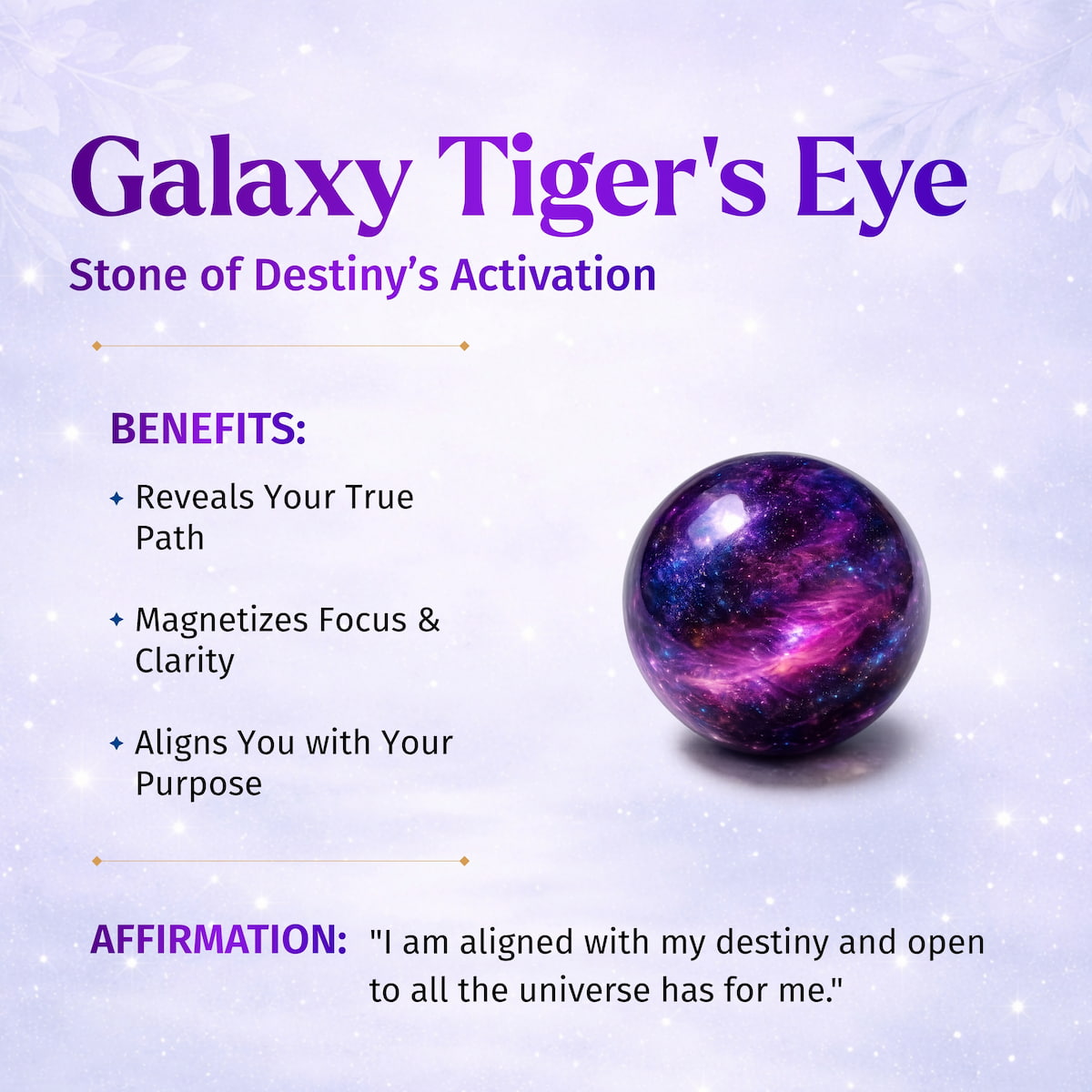 Galaxy Tiger’s Eye Beaded Bracelet — 6 mm