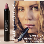Triple Sticks Lipstick, Cream Blush, and Treatment in Pink-a-boo