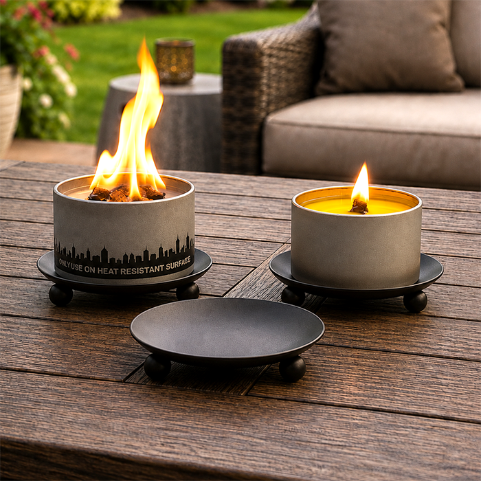 Wrought-Iron Trivet and Candle Holder