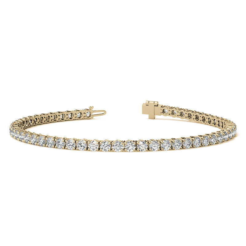 12 CTW Lab-Grown Diamond Tennis Bracelet — 14K Gold
