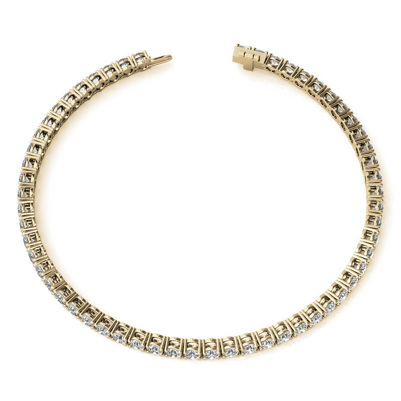 4 CTW Lab-Grown Diamond Tennis Bracelet — 14K Gold