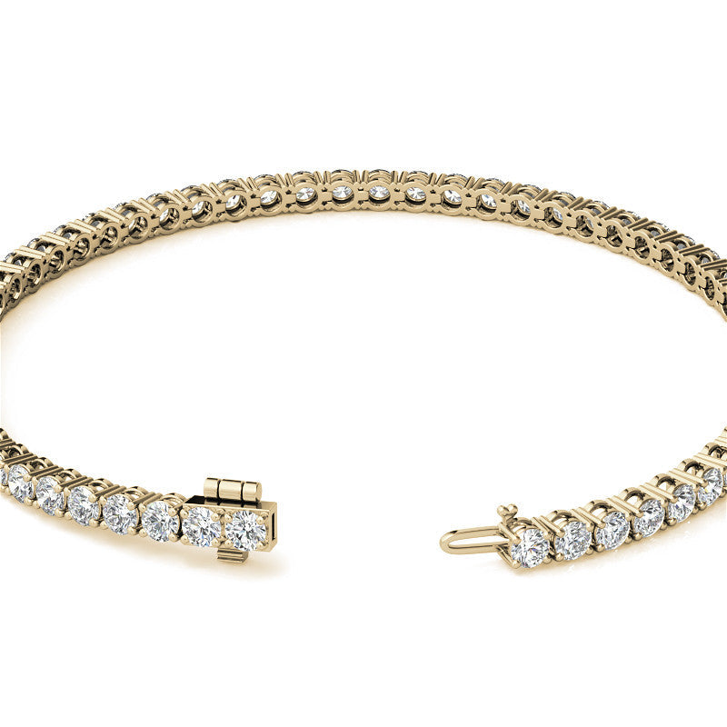 12 CTW Lab-Grown Diamond Tennis Bracelet — 14K Gold