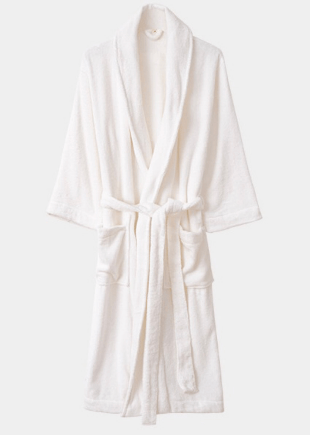 Classic Ultra-Soft Absorbent Cotton Bathrobe / White