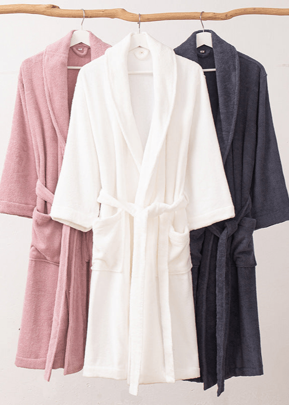 Classic Ultra-Soft Absorbent Cotton Bathrobe / White