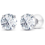1 CTW Lab-Grown Diamond Stud Earrings — 14K Gold