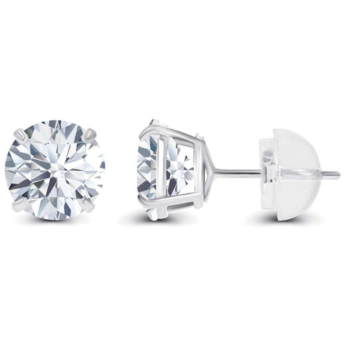 1 CTW Lab-Grown Diamond Stud Earrings — 14K Gold