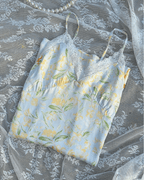 Fresh Floral Nightgown Pajama Dress / Pink Floral