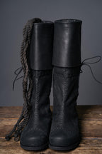 Black High Leather Boots "Aragorn"