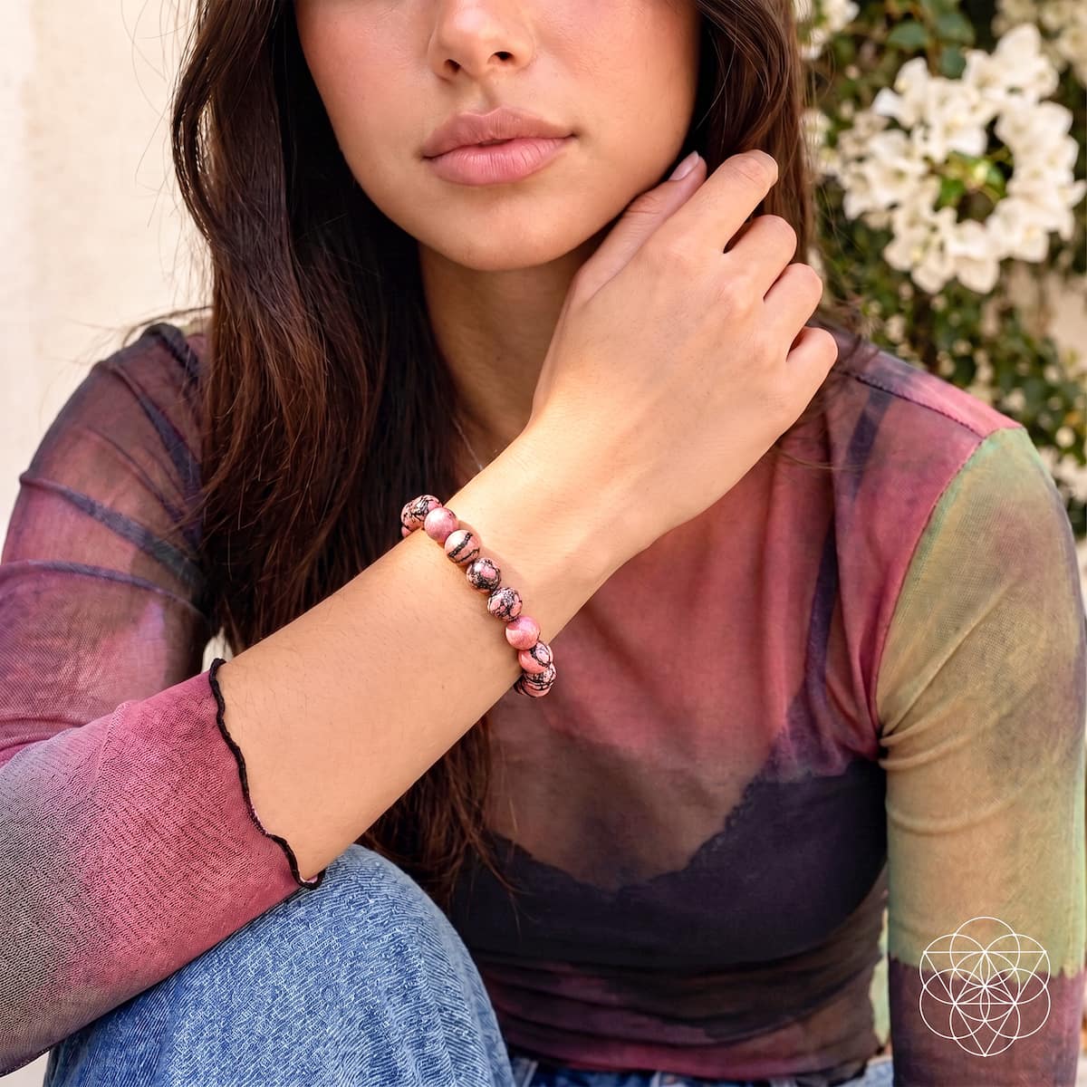 Rhodonite Beaded Bracelet