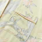 Lillian Lapel Collar & Button Front Floral Pajama Set / Long-Sleeve & Long-Pant
