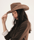 Ames Packable Raffia Cowboy Hat