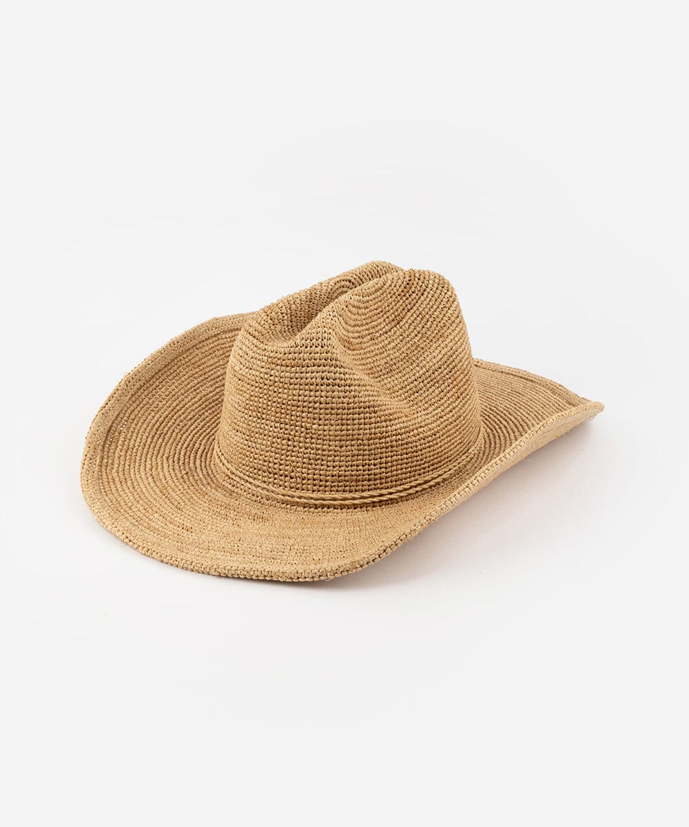 Ames Packable Raffia Cowboy Hat