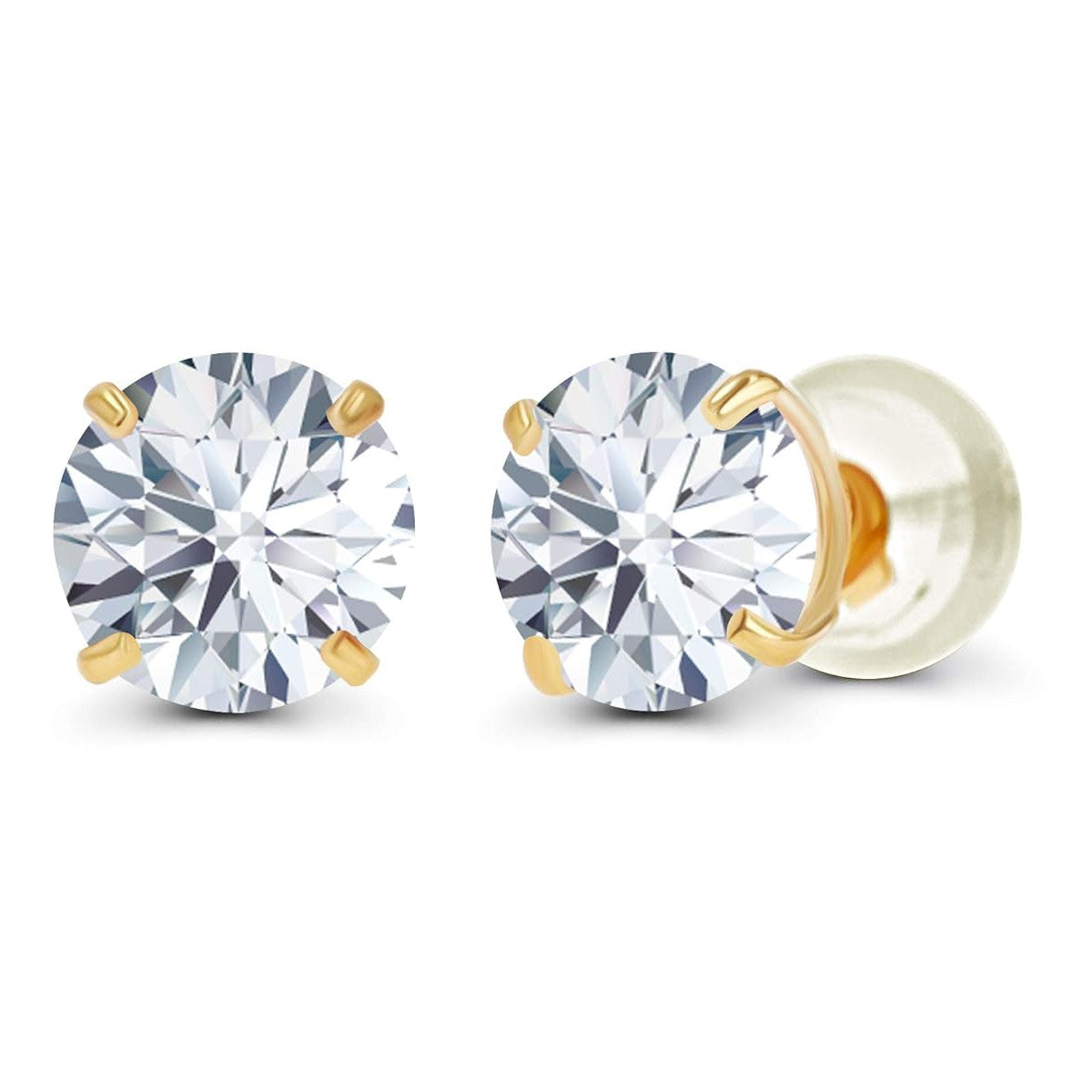2 CTW Lab-Grown Diamond Stud Earrings — 14K Gold