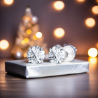 2 CTW Lab-Grown Diamond Stud Earrings — 14K Gold